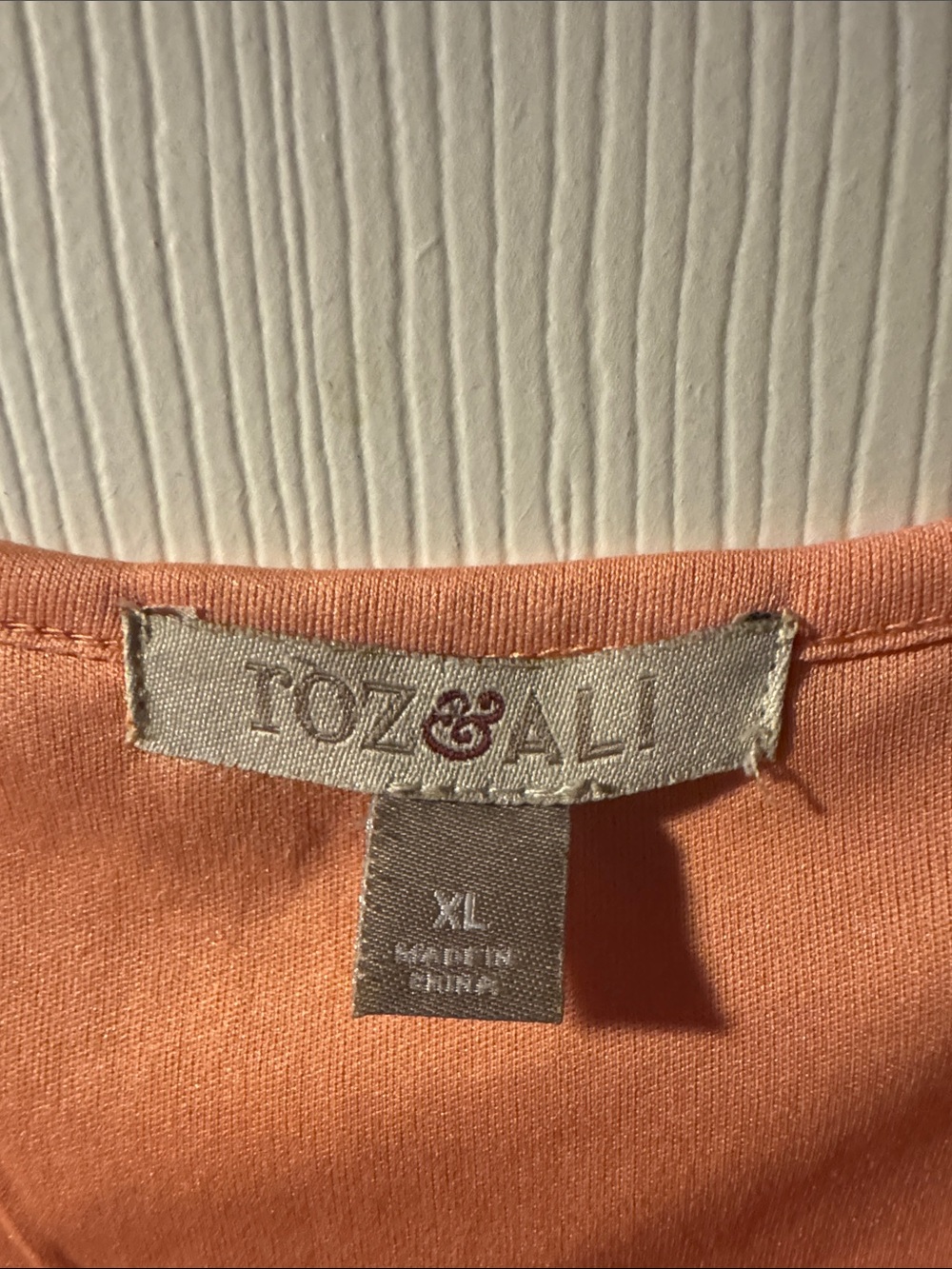 Roz & Ali Peach Crochet Overlay Blouse - Picture 4 of 4